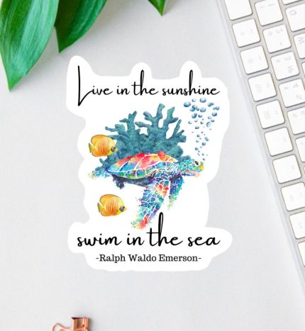 Great Day To Be Happy Turtle Sticker